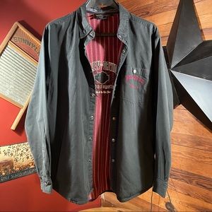 Harley Davidson Flannel Lined Graphic Heavyweight Shirt